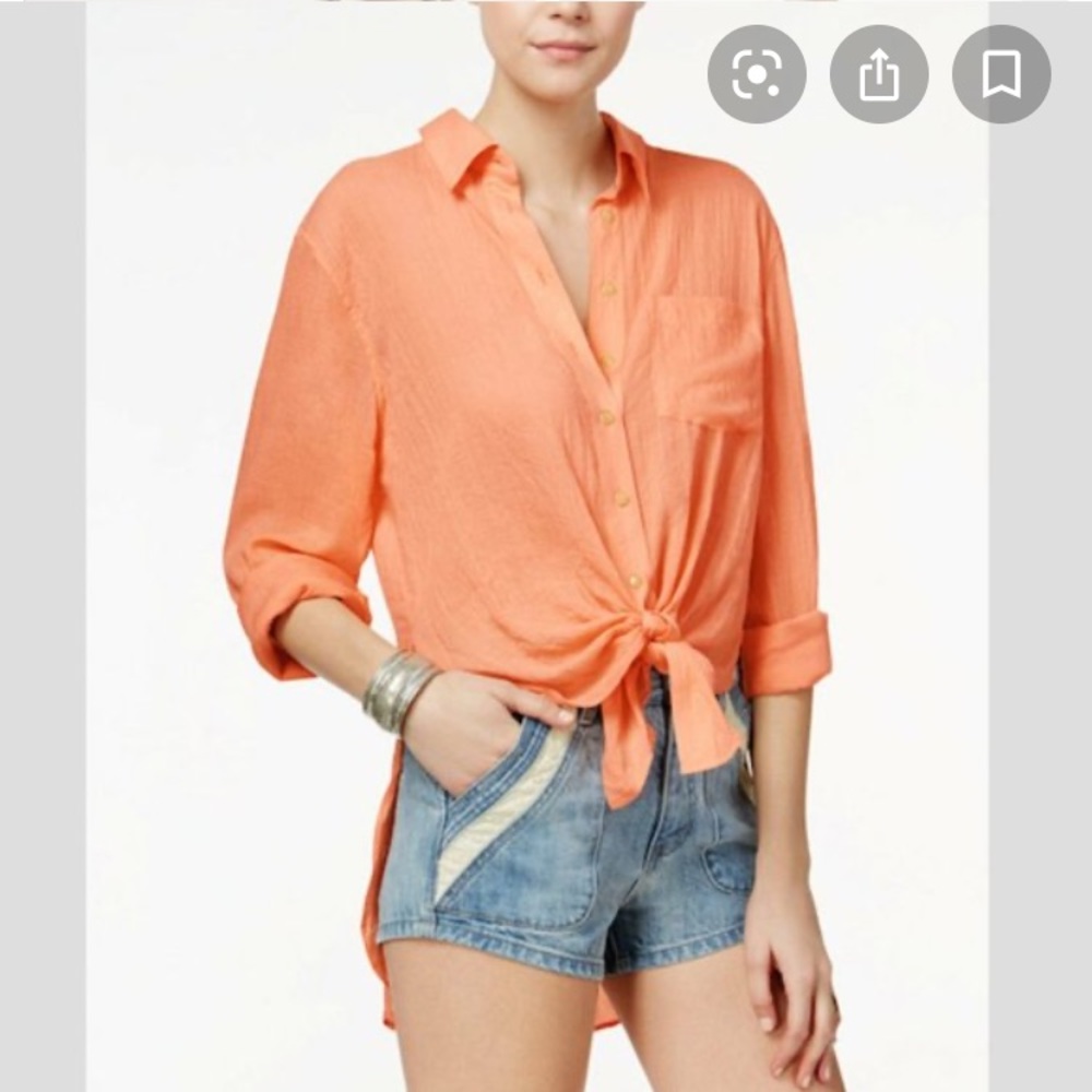 Free People | Thats a Wrap Buttondown shirt